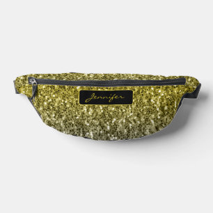 Goldsilber-Glitzer Glitzern, Individuelle Name Bauchtasche