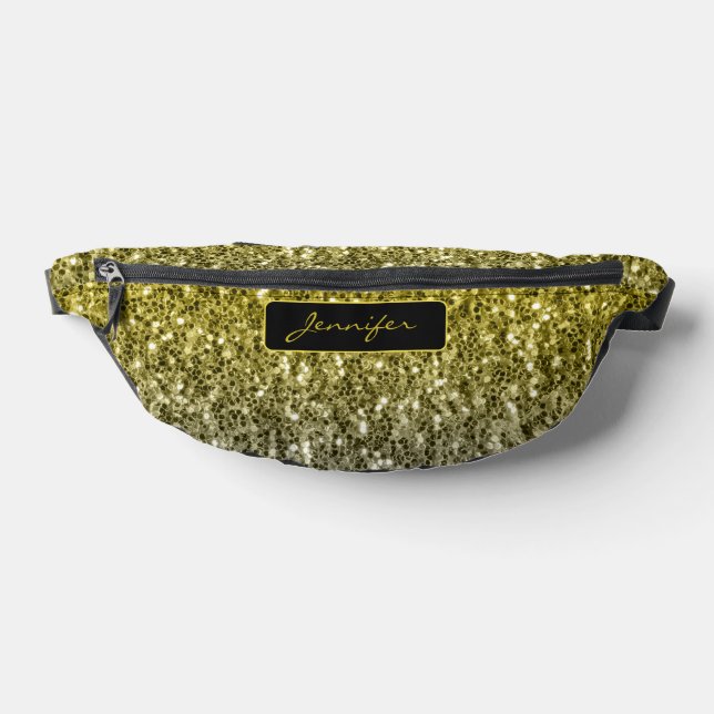 Goldsilber-Glitzer Glitzern, Individuelle Name Bauchtasche (Ablage )