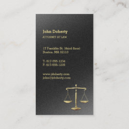 Goldskala der Gerechtigkeit | Rechtsanwalt Visitenkarte