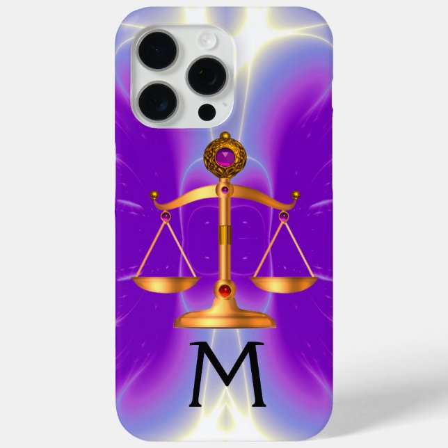 GOLDSKALEN MIT GEM STONES MONOGRAM Pink Case-Mate iPhone Hülle (Rückseite)