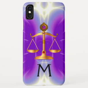 GOLDSKALEN MIT GEM STONES MONOGRAM Pink iPhone XS Max Hülle