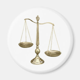 Goldskalen von Gerechtigkeit Magnet