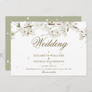 Goldskriptkletterhochzeit Einladung