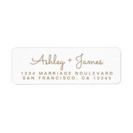 Goldskriptnamen Hochzeitsskripte-Rücksendeadresse