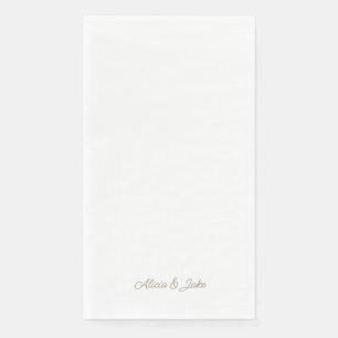 Goldskriptnamen Personalisierte Hochzeit Serviette