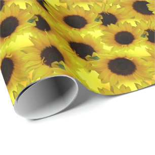 Goldsonnenblume-Verpackungs-Papier-gelbes Geschenkpapier