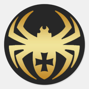 GOLDSPIELER MIT KREUZ RUNDER AUFKLEBER