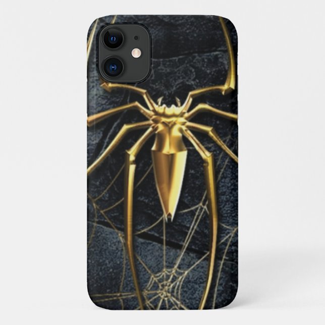 Goldspinne schwarzer Marmor Case Mate Barely There (Rückseite)
