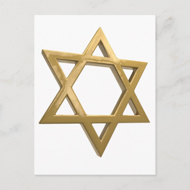 Goldstar der david feiertagspostkarte (Vorderseite)