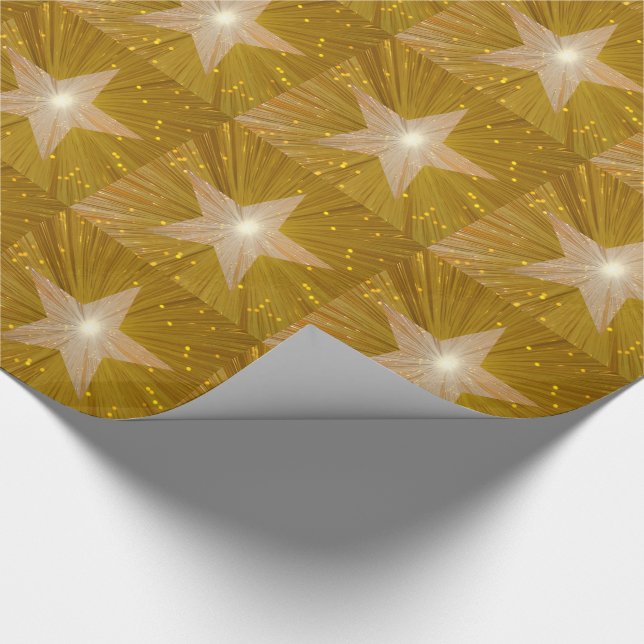 Goldstar-Umhüllungspapier Geschenkpapier (Ecke)