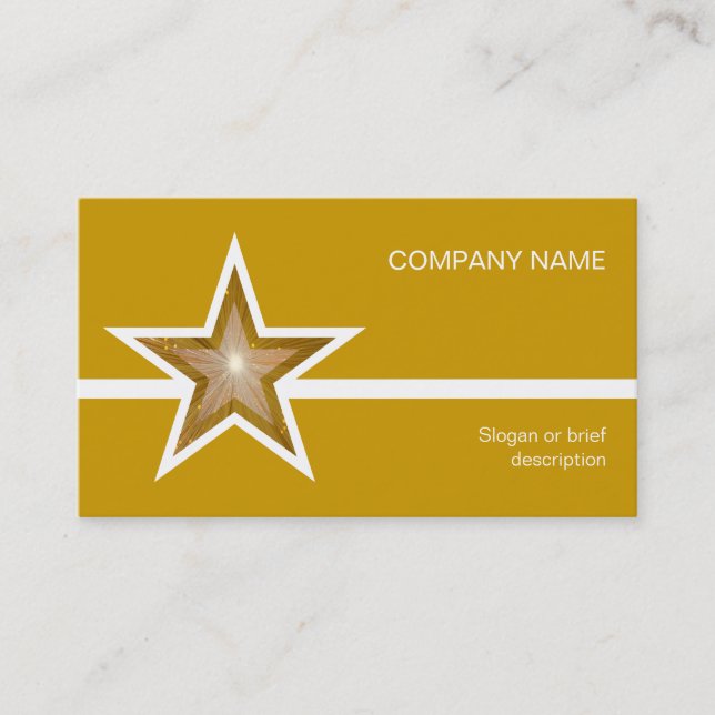 Goldstar-Visitenkartenvorlage Gold Visitenkarte (Vorderseite)