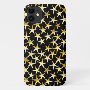 Goldstars auf schwarzem Hintergrund Case-Mate iPhone Hülle