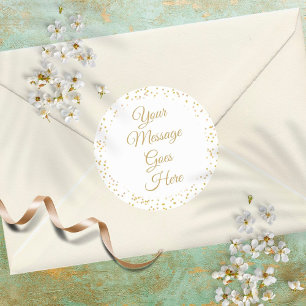Goldstaub Chic Elegant Schrift Runder Aufkleber