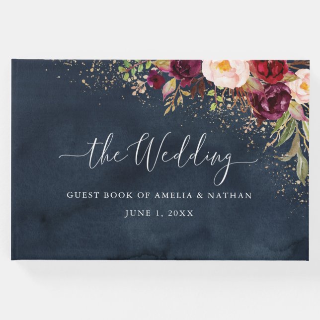 Goldstaub-Hochzeit der Marine Gästebuch (Vorderseite)
