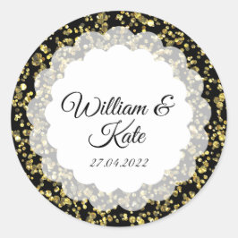 Goldstaub Runder Aufkleber