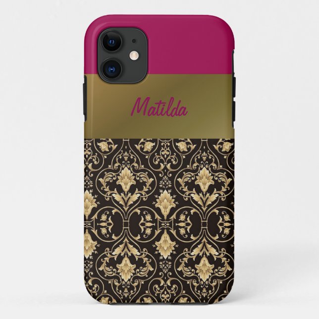 Goldstaub und Rot Case-Mate iPhone Hülle (Rückseite)
