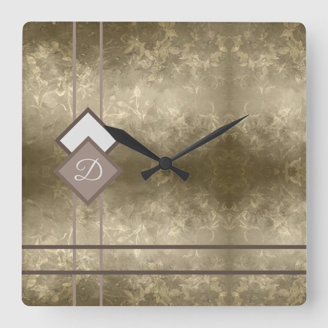 Goldstaube Quadratische Wanduhr (Vorderseite)