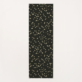 Goldstern-Design auf Schwarz Yogamatte