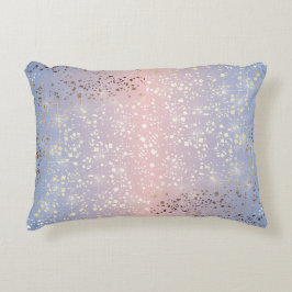 Goldstern-Folien-Schein-Rosen-Quarzserenity-Blau Zierkissen