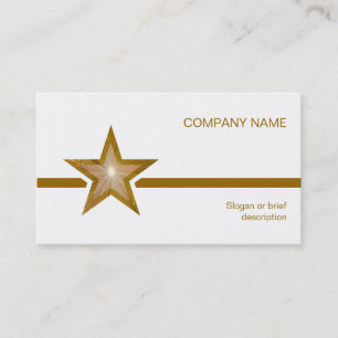 Goldstern-Goldlinie Visitenkarteschablonenweiß Visitenkarte