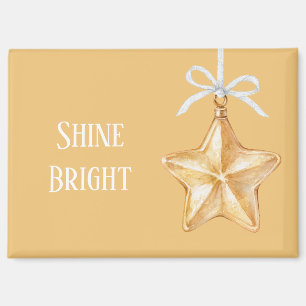 Goldstern-Ornament Leuchtet Hell Magnet