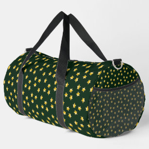 Goldsterne auf Grün Duffle Bag