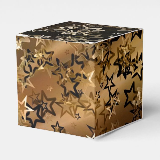 Goldsterne Geschenkschachtel (Vorderseite)