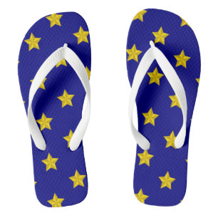 Goldsterne-Muster, Marineblau, Exklusiv Flip Flops