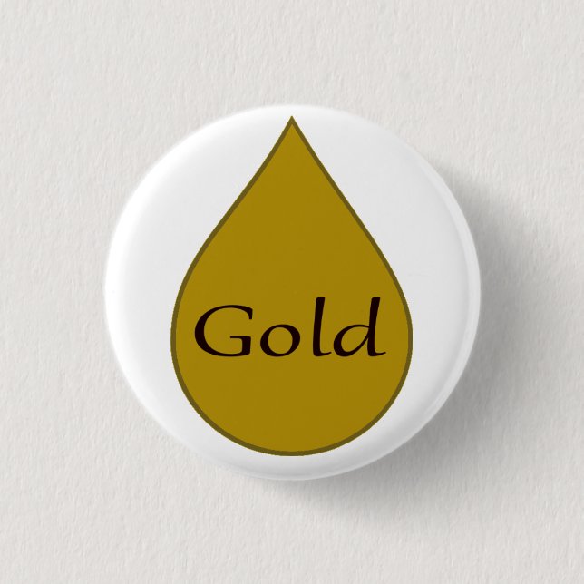 Goldstillendes Preis-Abzeichen. 1-jährig Button (Vorderseite)
