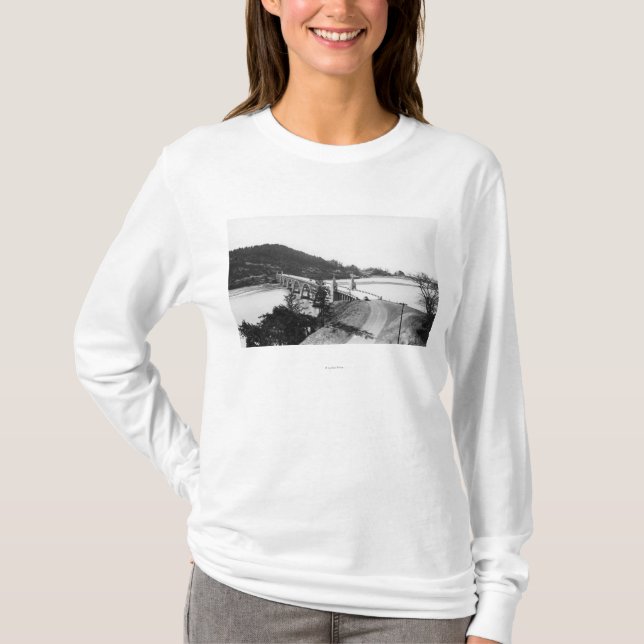 Goldstrand, Oregon-Brücke über Schurken- Fluss T-Shirt (Vorderseite)