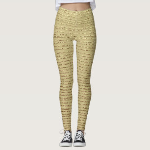 Goldstreifen: Abstrakter Vintager Hintergrund Leggings