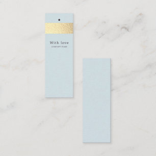 Goldstreifen auf den blauen Geschenketiketten Mini Visitenkarte