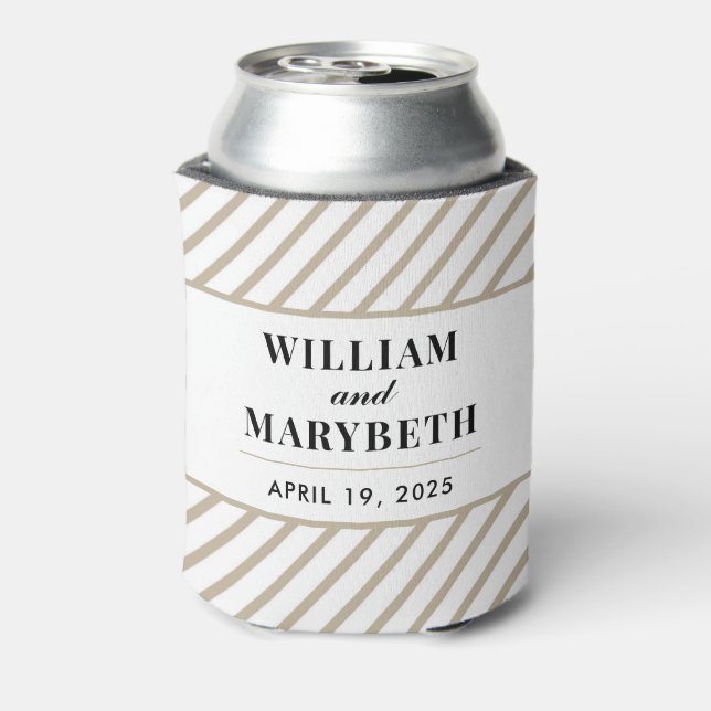 Goldstreifen-Hochzeit Dosenkühler (Kanne Rückseite)