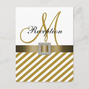 Goldstreifen-Hochzeitsempfang Einladung