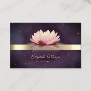 Goldstreifen Lotusblume Boho Yoga Visitenkarte