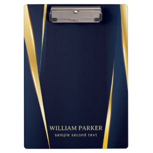 Goldstreifen und blauer Hintergrund Klemmbrett