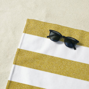 Goldstreifen, weiße Streifen, Streifen Strandtuch