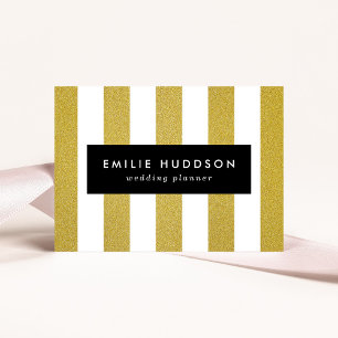 Goldstreifen, weiße Streifen, Streifen Visitenkarte