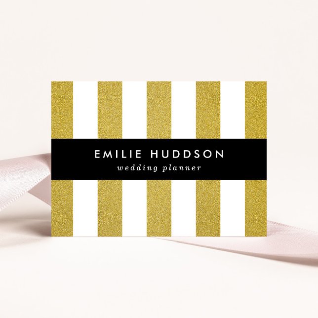 Goldstreifen, weiße Streifen, Streifen Visitenkarte (Von Creator hochgeladen)