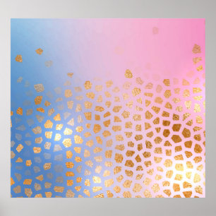 Goldstruktur: abstrakter Verlauf Poster