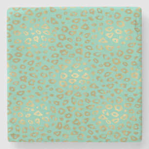 Goldtadelloser Ombre Leopard-Druck Steinuntersetzer