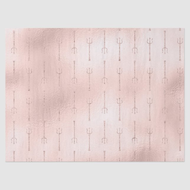 Goldtests auf rosa Decoupage Seidenpapier (Vorderseite)