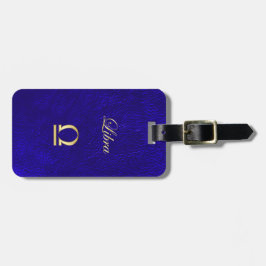 Goldtierkreis-Zeichen-Waage Gepäckanhänger