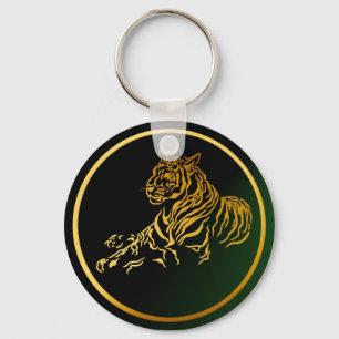 Goldtiger-Schlüsselanhänger Schlüsselanhänger