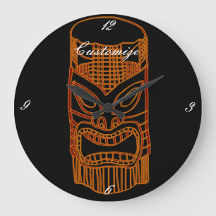 GoldTiki Skulptur Thunder_Cove Große Wanduhr