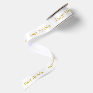 Goldtöne Alles Gute zum Geburtstag Retro-Typografi Satinband