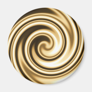 Goldtöne sanfter Fokus Spirale Wirbel Magnet