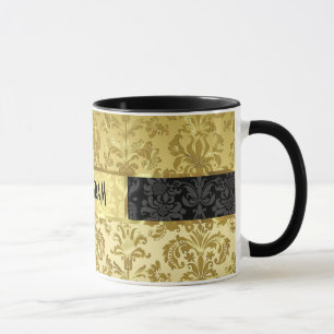 Goldtöne Vintage Blütenmasken 2 individuell angepa Tasse