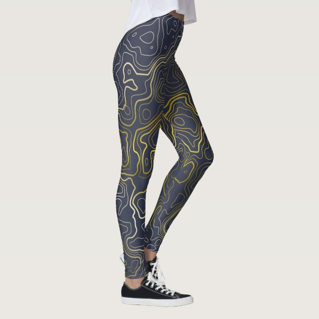 Goldtopografie Leggings (Rechts)
