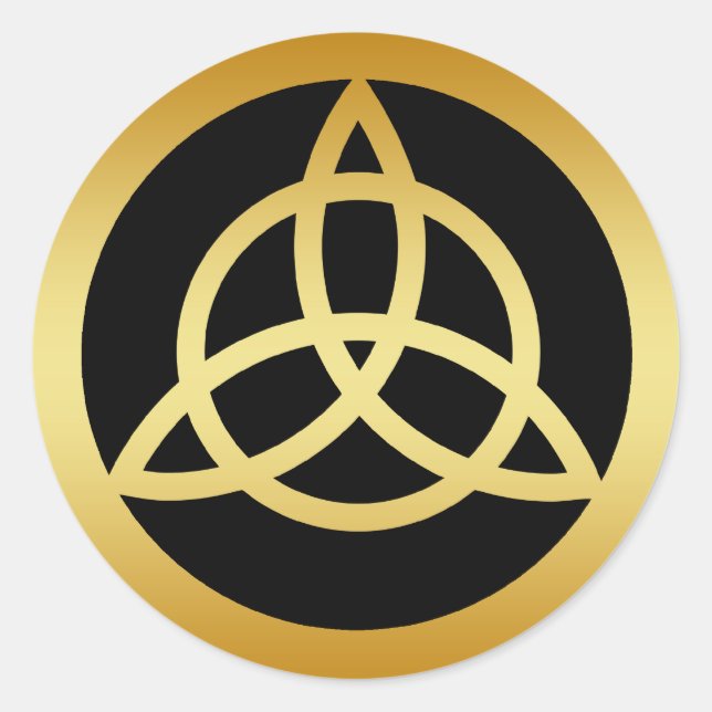 GOLDTRINITY KNOT RUNDER AUFKLEBER (Vorderseite)